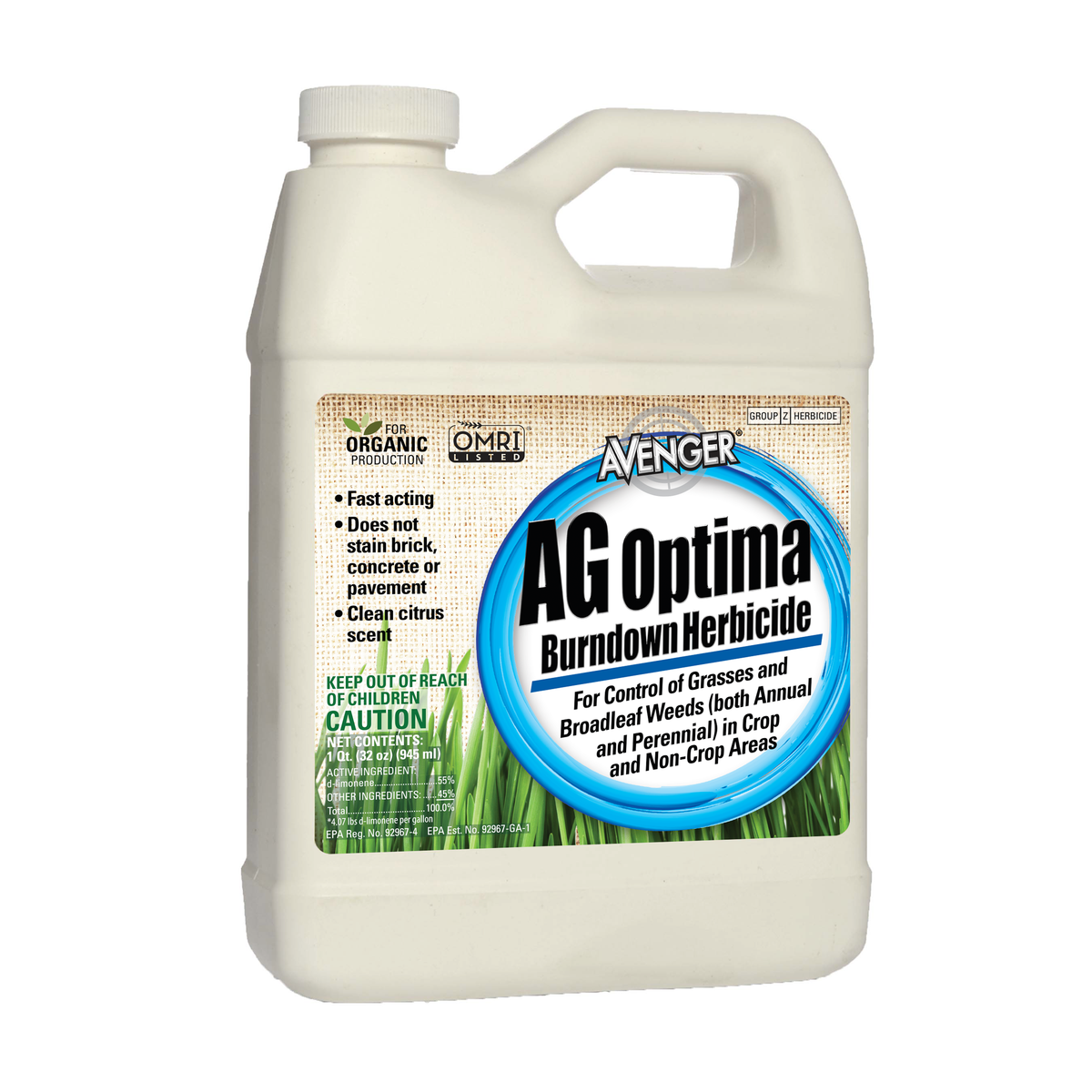 cleanser herbicide Avenger® | AG Optima Burndown Herbicide | Concentrate