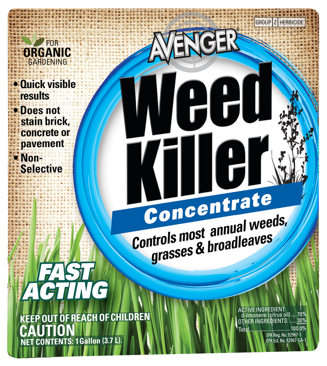 128 oz organic weed killer herbicide concentrated Avenger® | Weed Killer | Concentrate