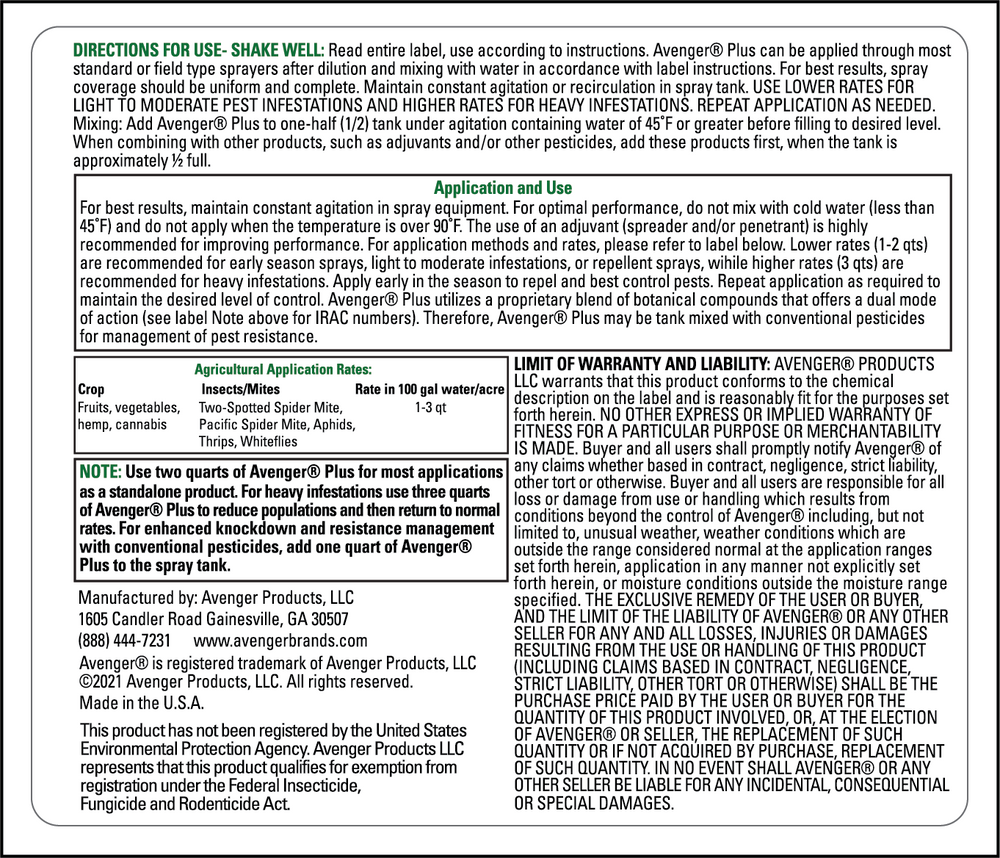 
                  
                    Load image into Gallery viewer, Avenger® | Plus | Insecticide - Miticide | 32 oz.
                  
                
