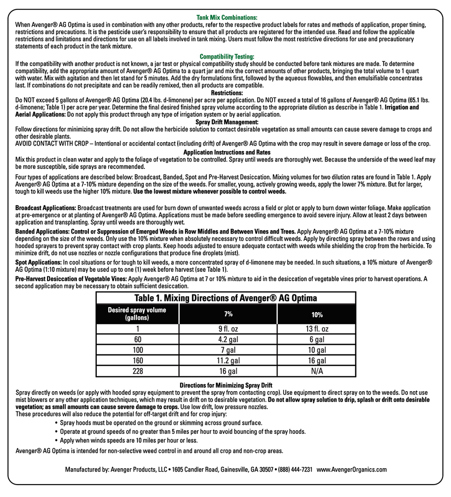 
                  
                    Load image into Gallery viewer, Avenger® | AG Optima Burndown Herbicide | Concentrate | 2.5 gal.
                  
                